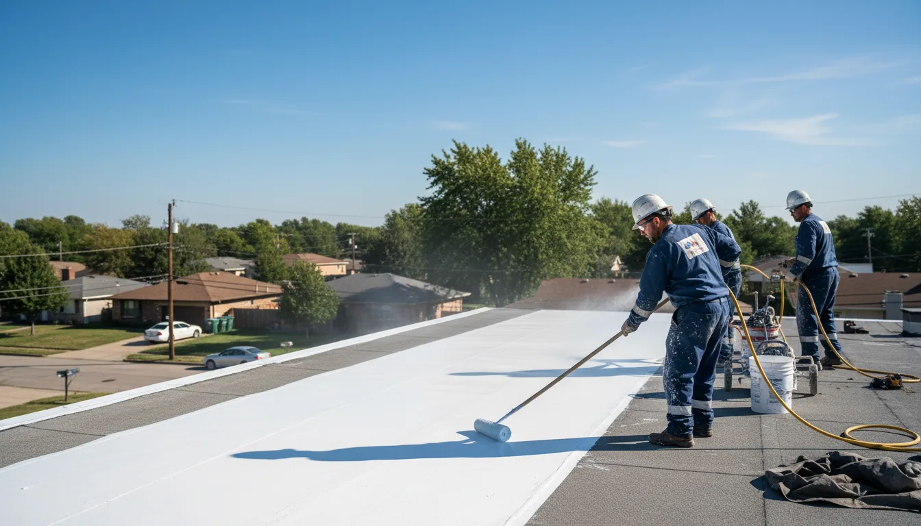 Commercial roof coating in Hulbert, OK near me